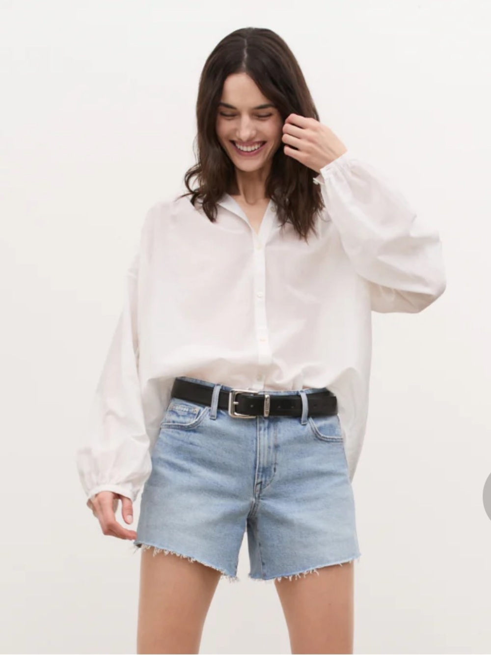 NWT AYR The Crane, Cotton Silk, White, Medium